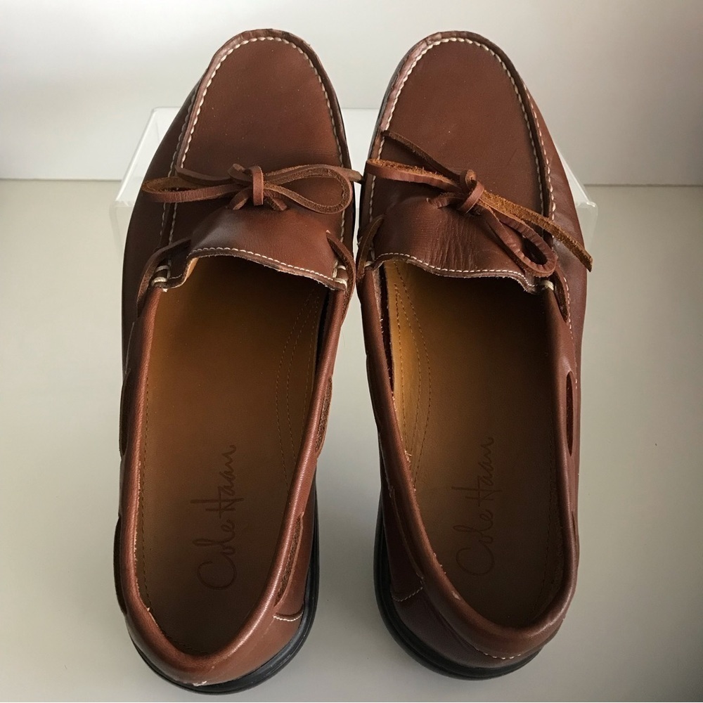 Cole Haan Men's 9.5 M Casual Leather Loafers Brown Slip-on Shoes - Old Stock - Picture 7 of 13